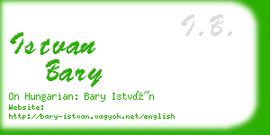 istvan bary business card